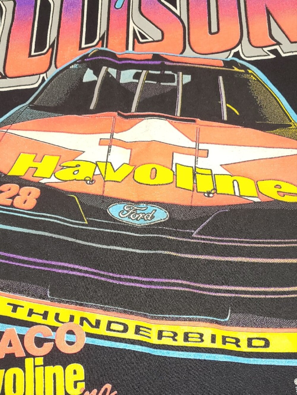 Delta Black Collectible Vintage Davey Allison Texaco Havoline Racing Graphic Tee - Picture 9 of 9